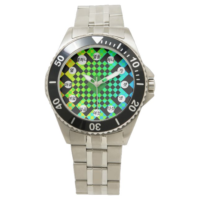 Checkered Illusion (K Face) by Kenneth Yoncich Watch (Front)