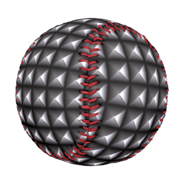 Checkered Industrial Style Background Customizable Baseball (Angled)