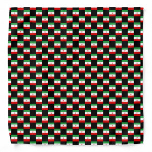 Checkered Iran Flag Pattern Bandana