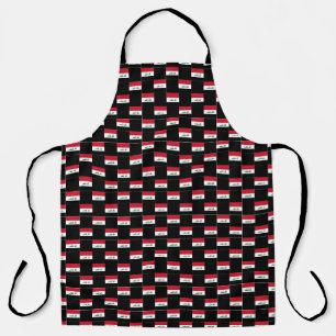 Checkered Iraq Flag Pattern Apron