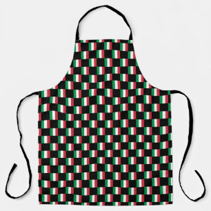 Checkered Italy Flag Pattern  Apron