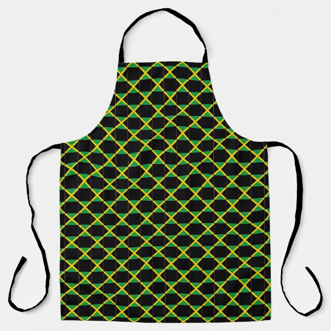 Checkered Jamaica Flag Pattern  Apron (Front)