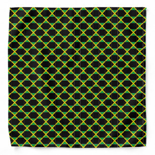 Checkered Jamaica Flag Pattern  Bandana