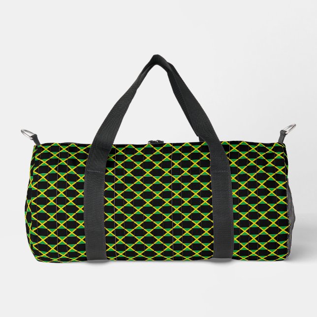 Checkered Jamaica Flag Pattern  Duffle Bag (Front)