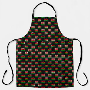 Checkered Kenya Flag Pattern Apron