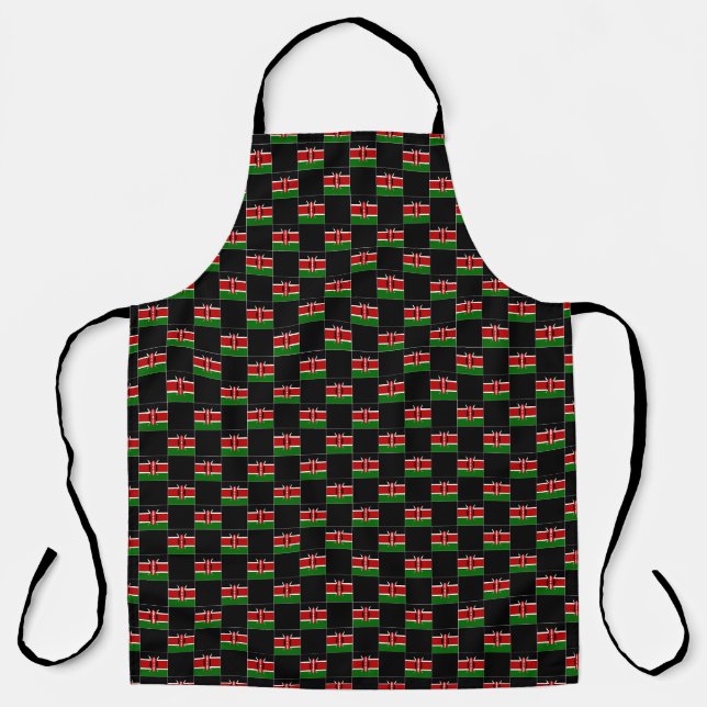 Checkered Kenya Flag Pattern  Apron (Front)