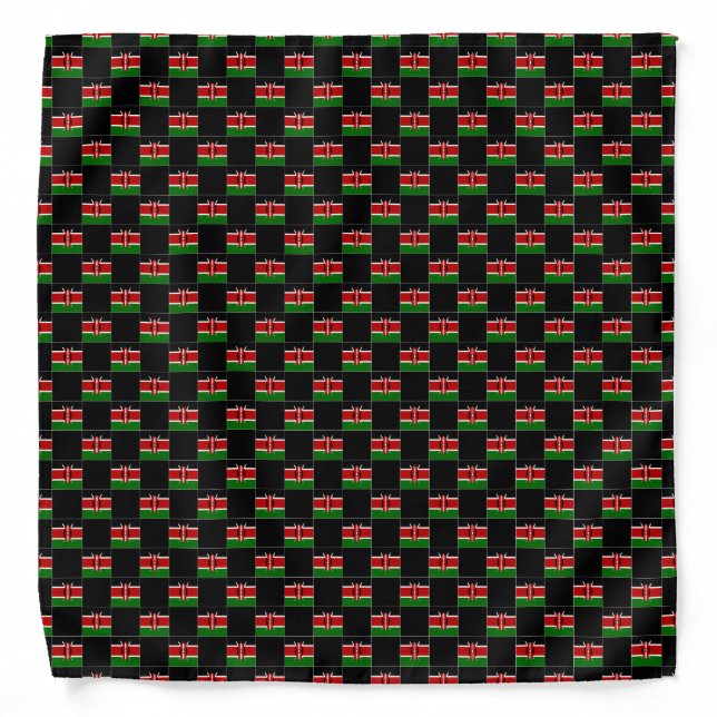 Checkered Kenya Flag Pattern  Bandana (Front)