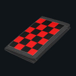 Checkered Large - Black and Red Trifold Wallet<br><div class="desc">Together with stripes, polka dots, and chevrons, checkered designs are an evergreen pattern that doesn't lose its appeal over time. This cute red and black checkered design goes well on any kind of product. In order to present you with maximum choice, the same checkered design is available in 127 color...</div>