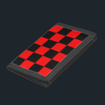 Checkered Large - Black and Red Trifold Wallet<br><div class="desc">Together with stripes, polka dots, and chevrons, checkered designs are an evergreen pattern that doesn't lose its appeal over time. This cute red and black checkered design goes well on any kind of product. In order to present you with maximum choice, the same checkered design is available in 127 color...</div>
