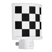 Checkered Large - Black and White Night Light (Right)
