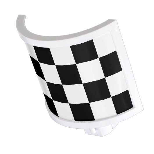 Checkered Large - Black and White Night Light (Angled)