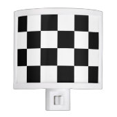 Checkered Large - Black and White Night Light (Front)