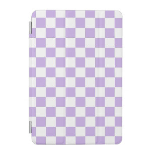 Checkered Lavender and White iPad Mini Cover