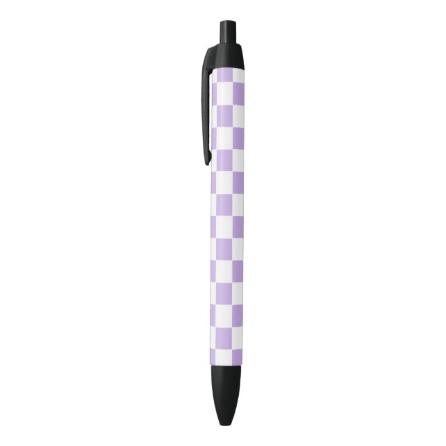 Checkered Lavender and White Pen (Top (Vertical))