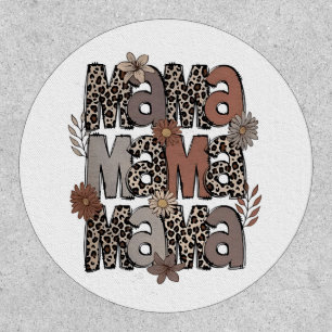 Checkered Leopard Race Funny Mom Race Mommy Patch