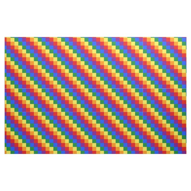 Checkered  LGBT pattern Fabric (Fat Quarter)