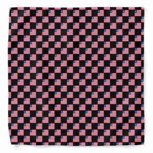 Checkered Liberia Flag Pattern  Bandana