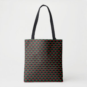Checkered Libya Flag Pattern  Tote Bag