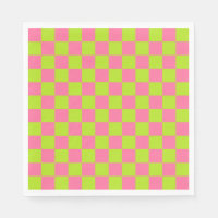 Checkered Lime Green and Pink