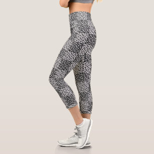 Checkered Love in Black and White Capri Leggings