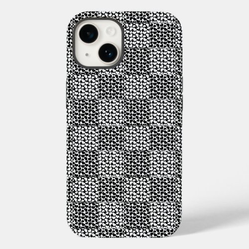 Checkered Love in Black and White  Case_Mate iPhone 14 Case