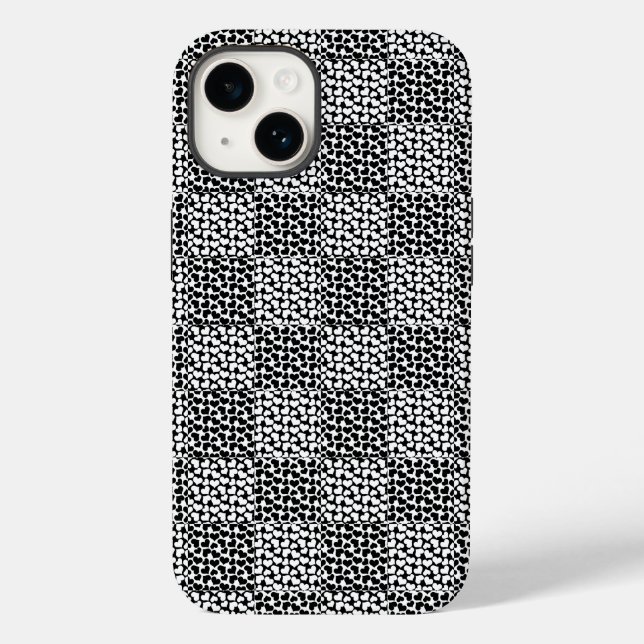 Checkered Love in Black and White  Case-Mate iPhone Case (Back)