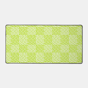 Checkered Love in Lime Green and White  Desk Mat