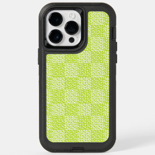 Checkered Love in Lime Green and White  OtterBox iPhone 14 Pro Max Case