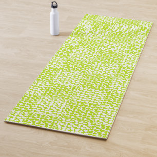 Checkered Love in Lime Green and White  Yoga Mat