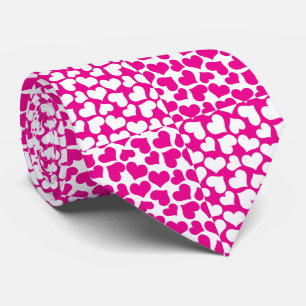Checkered Love in Magenta and White Neck Tie