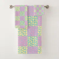 Pink lemon Shop REMEMBER colorful striped kitchen towels (set of 2