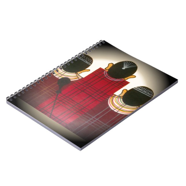 Checkered Maasai Family Portrait Notebook (Left Side)