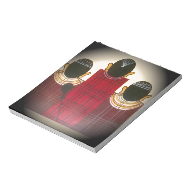 Checkered Maasai Family Portrait Notepad (Rotated)