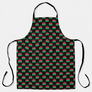 Checkered Malawi Flag Pattern  Apron