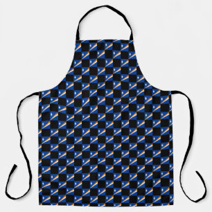 Checkered Marshall Islands Flag Pattern  Apron