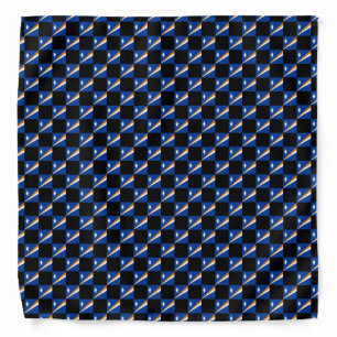 Checkered Marshall Islands Flag Pattern Bandana