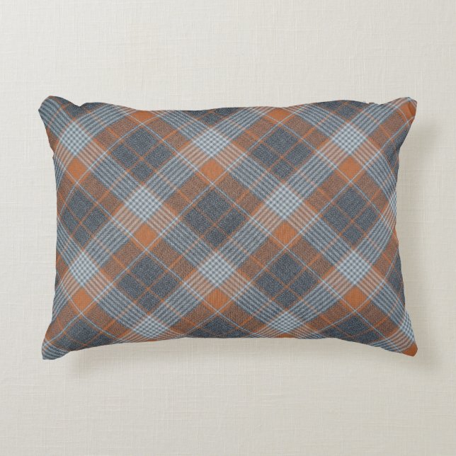 Checkered material tartan pattern textile texture  accent pillow (Front)