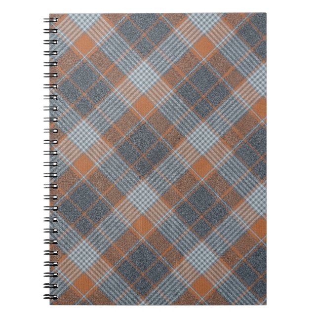 Checkered material tartan pattern textile texture  notebook (Front)