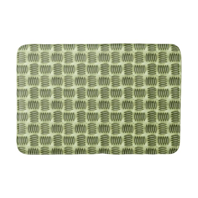 Checkered Metal Stainless Steel Flooring Texture Bath Mat (Front)