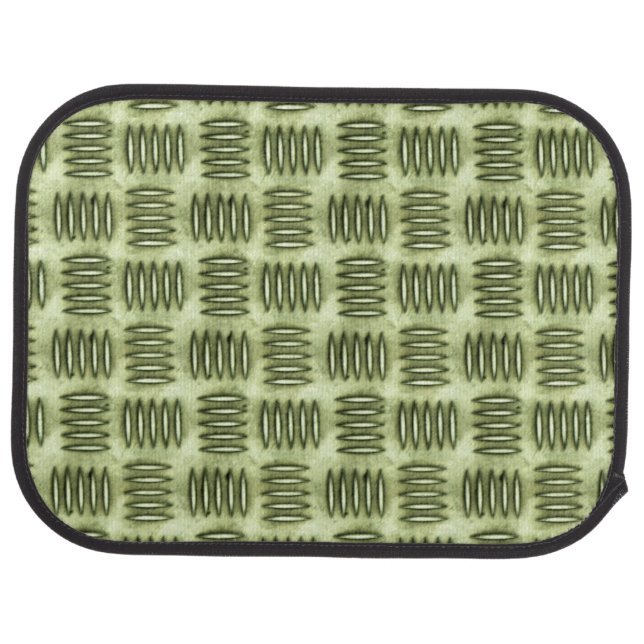 Checkered Metal Stainless Steel Flooring Texture Car Mat (Rear)