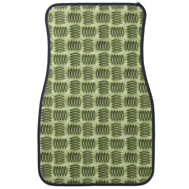 Checkered Metal Stainless Steel Flooring Texture Car Mat (Front)