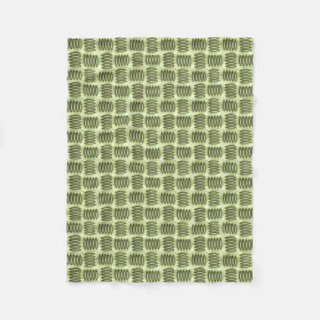 Checkered Metal Stainless Steel Flooring Texture Fleece Blanket (Front)
