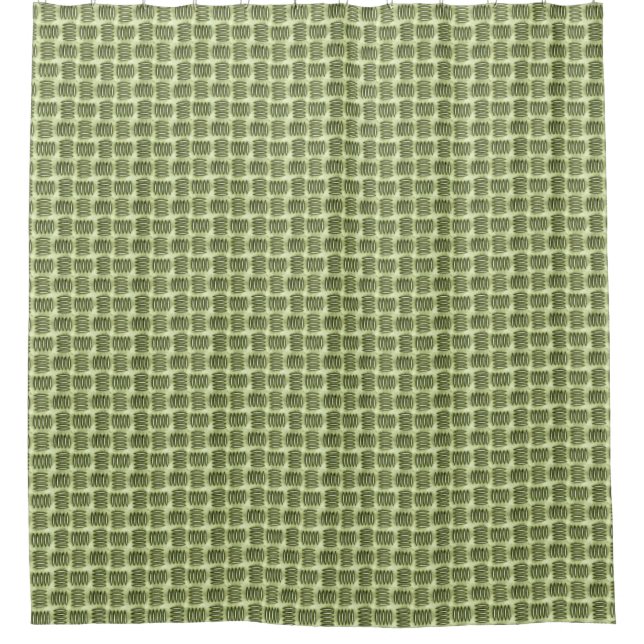 Checkered Metal Stainless Steel Flooring Texture Shower Curtain (Front)