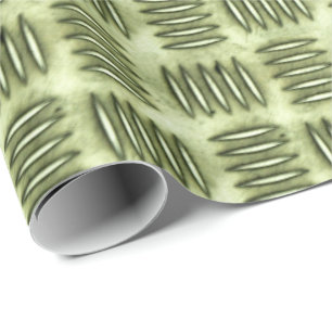 Checkered Metal Stainless Steel Flooring Texture Wrapping Paper