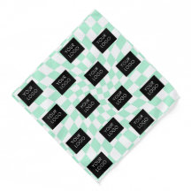 Checkered Mint Custom Business Add Logo Pattern