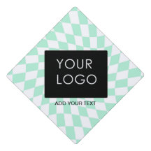 Checkered Mint Customizable Business Add Logo