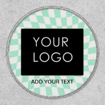 Checkered Mint Customizable Business Add Logo