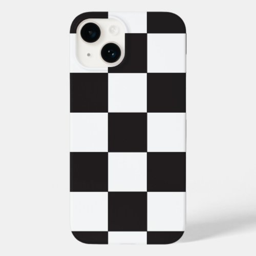 Checkered Mod Black and White Pattern Case_Mate iPhone 14 Case