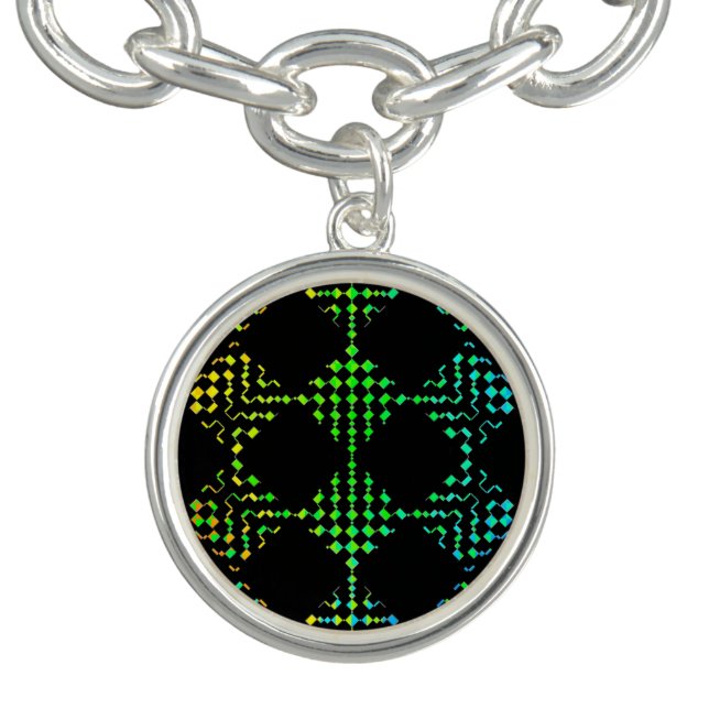 Checkered Moire by Kenneth Yoncich Charm Bracelet (Design)