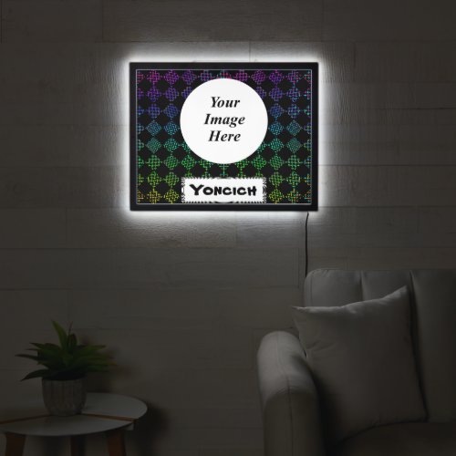 Checkered Moire by Kenneth Yoncich LED Sign